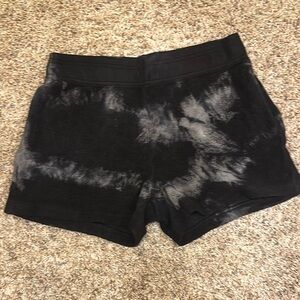 NWT Sundry Terry Black Tie-Dye Shorts Size 0/2